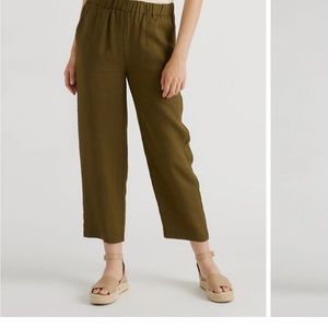 Quince Olive green 100% linen pants like NEW!